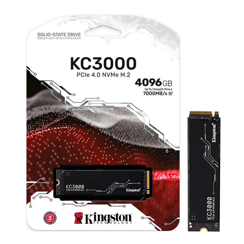 Imagem do produto SSD Kingston KC3000 4096GB NVMe M.2 PCIe 4.0 SKC3000S/4096G em Magazine Luiza